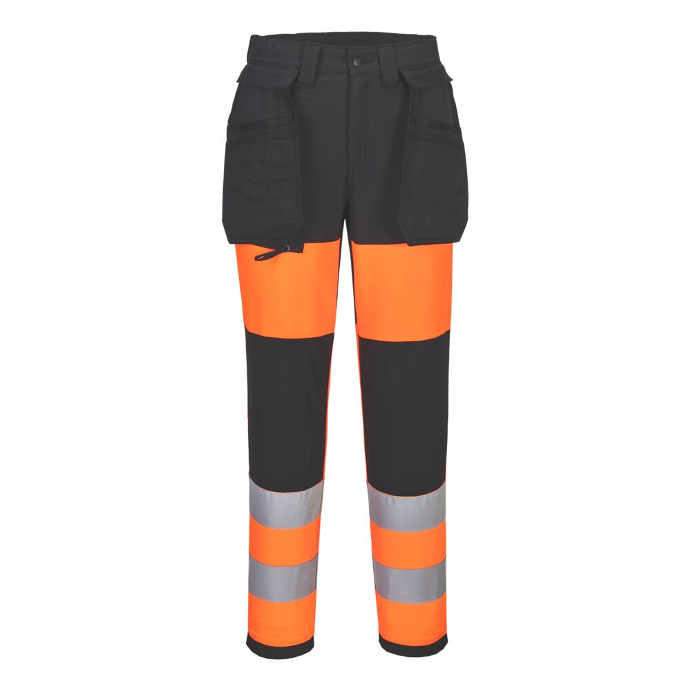 WX2 Eco Hi-Vis Women's Class 1 Stretch Trouser (24, Yellow/Black)