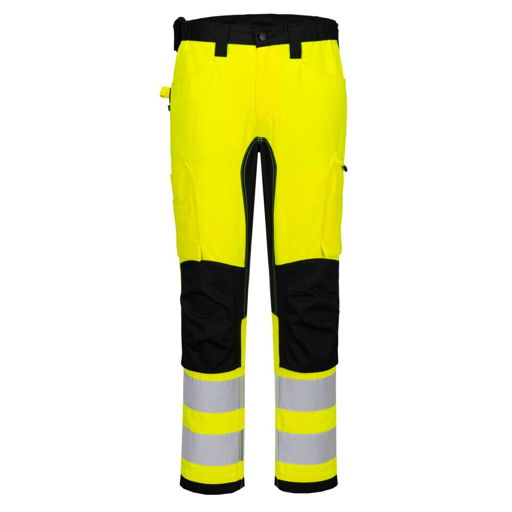 [CD848YBR28] WX2 ECO Hi-Vis Stretch Trade Trouser (28, Yellow/Black)