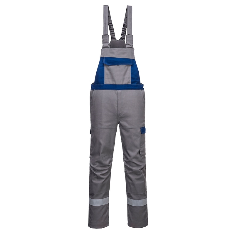 Bizflame Ultra Two Tone Bib & Brace (Grey, S)