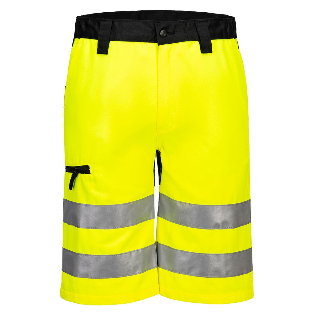 [CD899YBR28] WX2 Eco Hi-Vis Shorts (28, Yellow/Black)