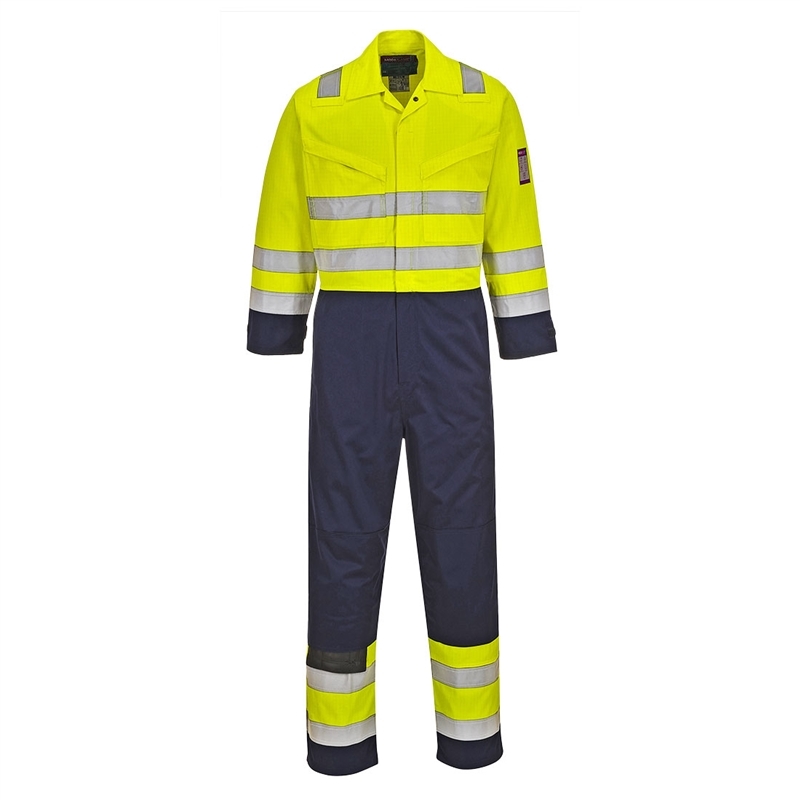 Modaflame Work Hi-Vis Multi-Norm Contrast FR Coverall (S, Regular)