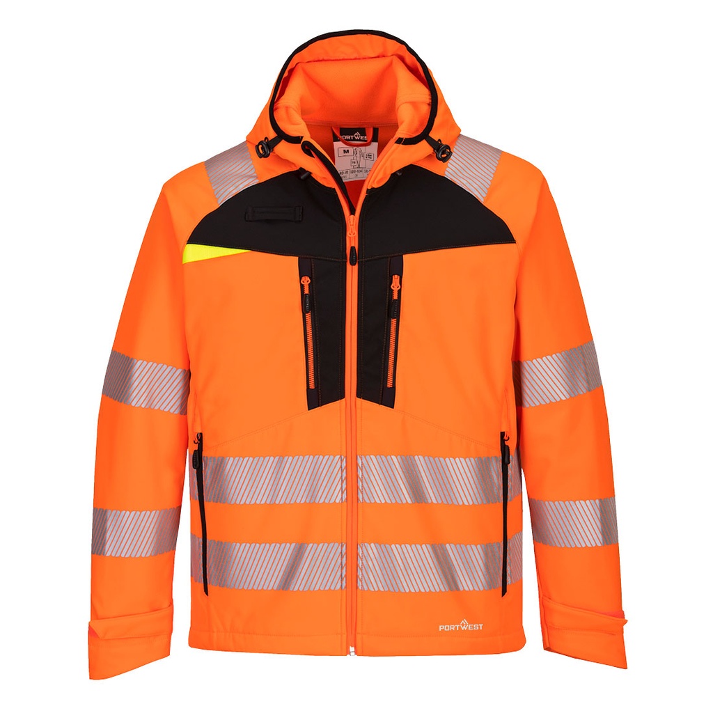 DX4 Hi-Vis Softshell (3L) (XS, Yellow/Black)