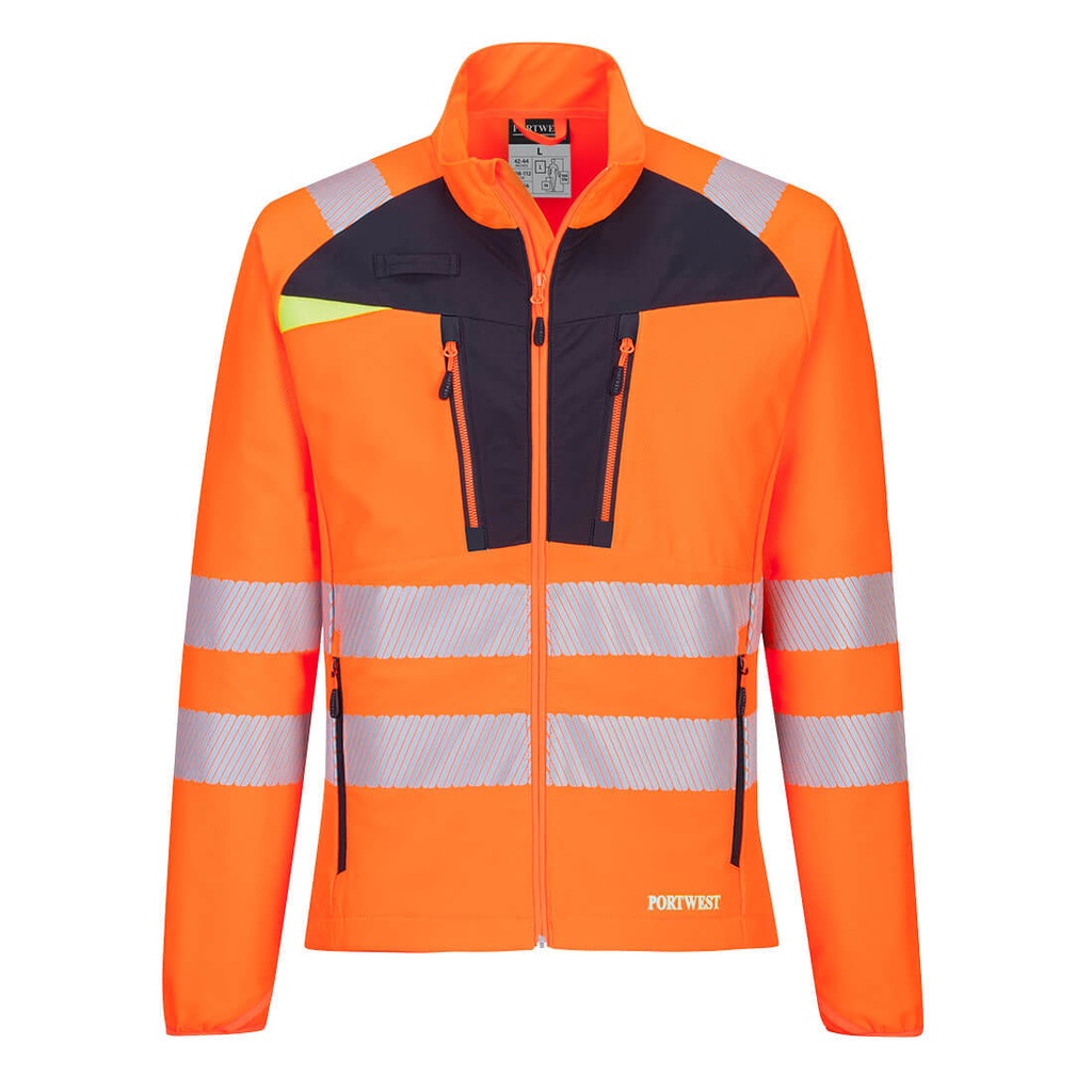 DX4 Hi-Vis Lightweight Stretch Work Jacket (S, Yellow/Black)