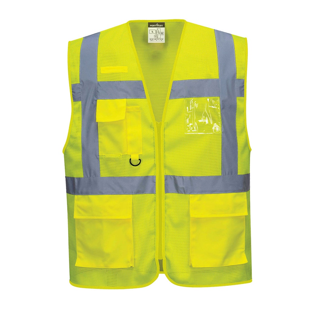 [C376YERXS] Athens Hi-Vis Mesh Executive Vest (Yellow, XS)
