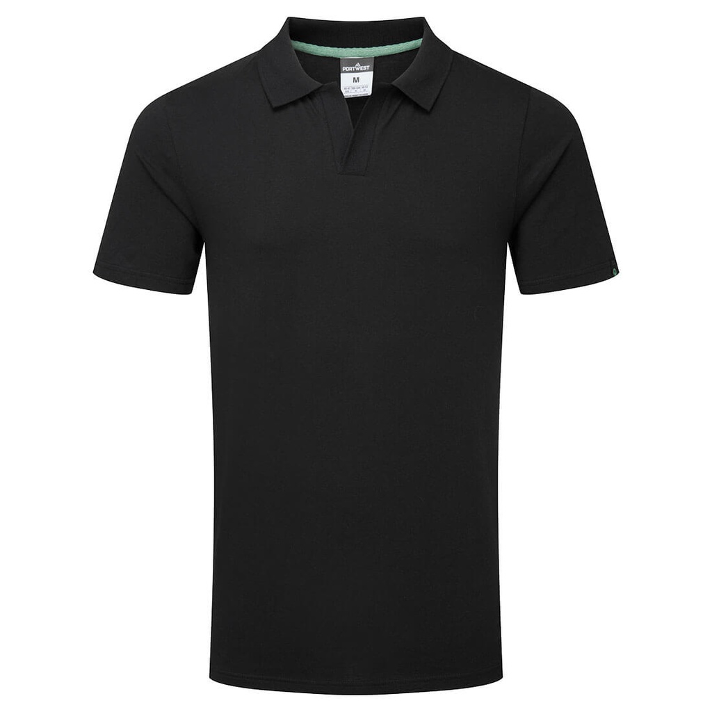 Organic Cotton Recyclable Polo Shirt S/S (S, Black)