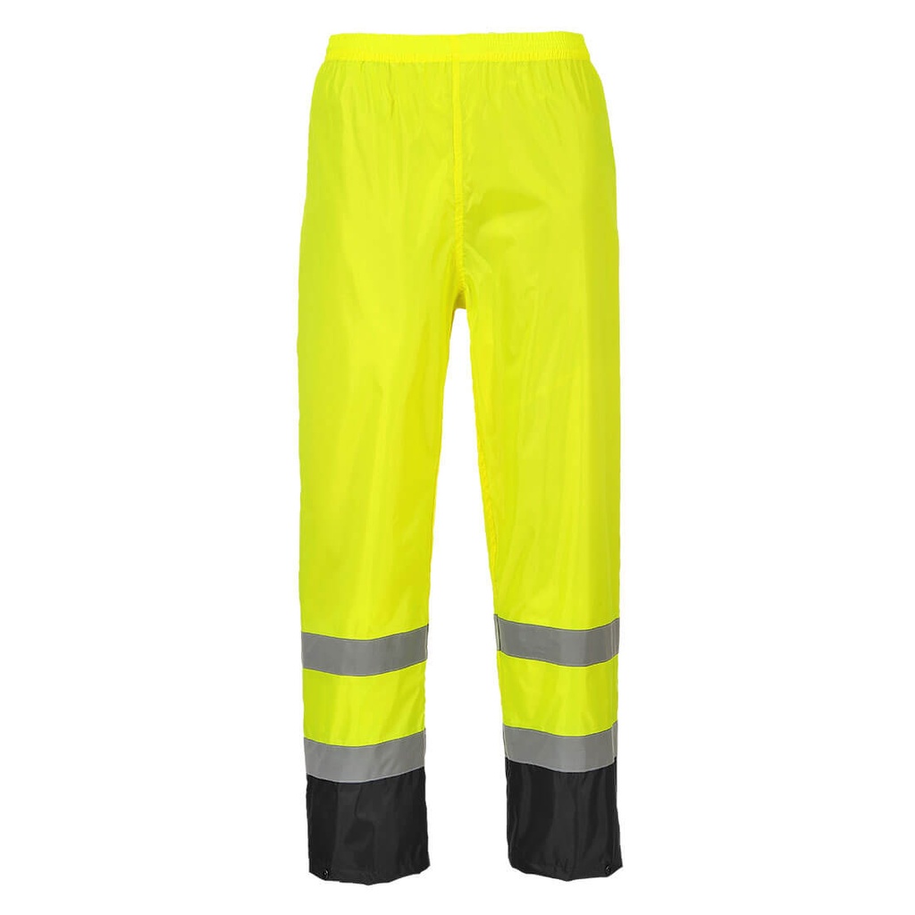 [H444YBRS] Hi-Vis Contrast Classic Rain Trousers (Yellow/Black, S)