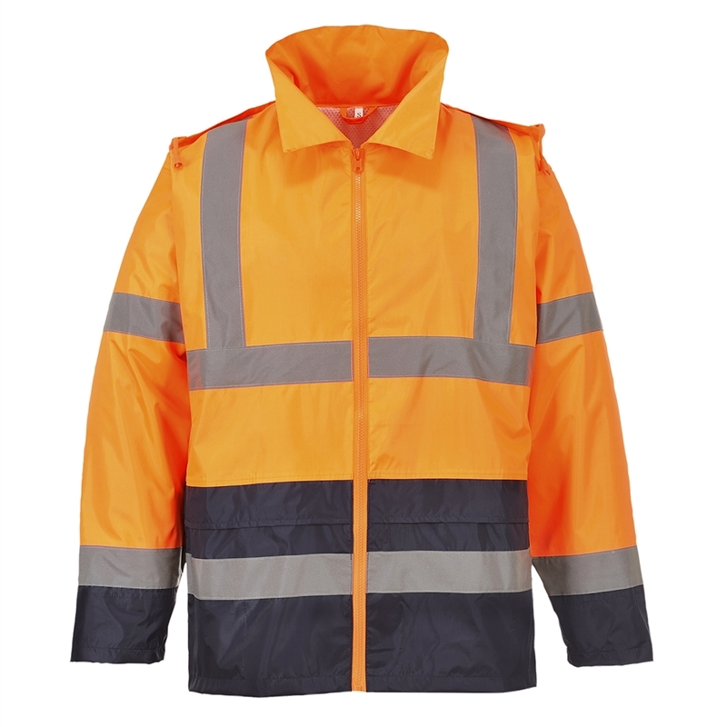 Hi-Vis Classic Contrast Rain Jacket (Yellow/Black, S)