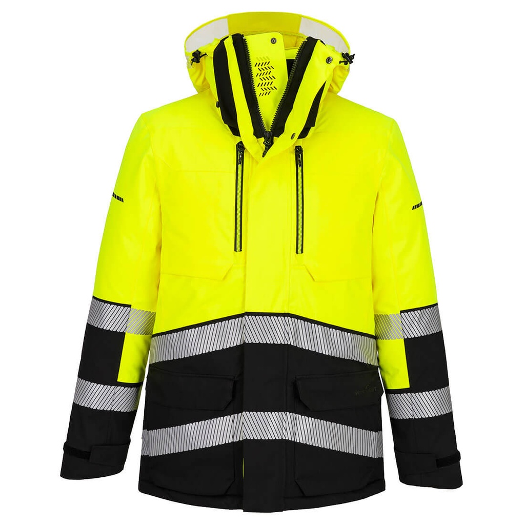 [EV401YBRS] EV4 Hi-Vis Expedition Parka Jacket (S, Yellow/Black)