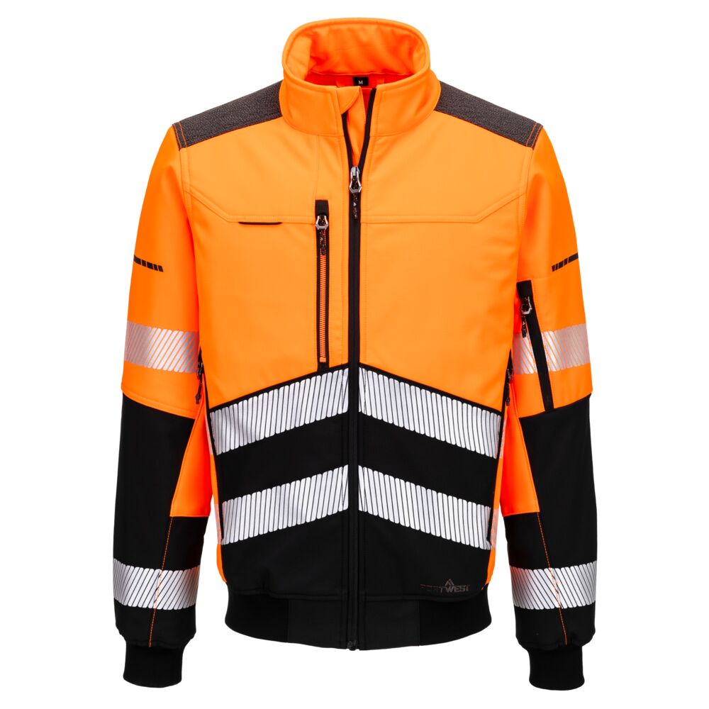 EV4 Hi-Vis Softshell Bomber (3L) (S, Yellow/Black)
