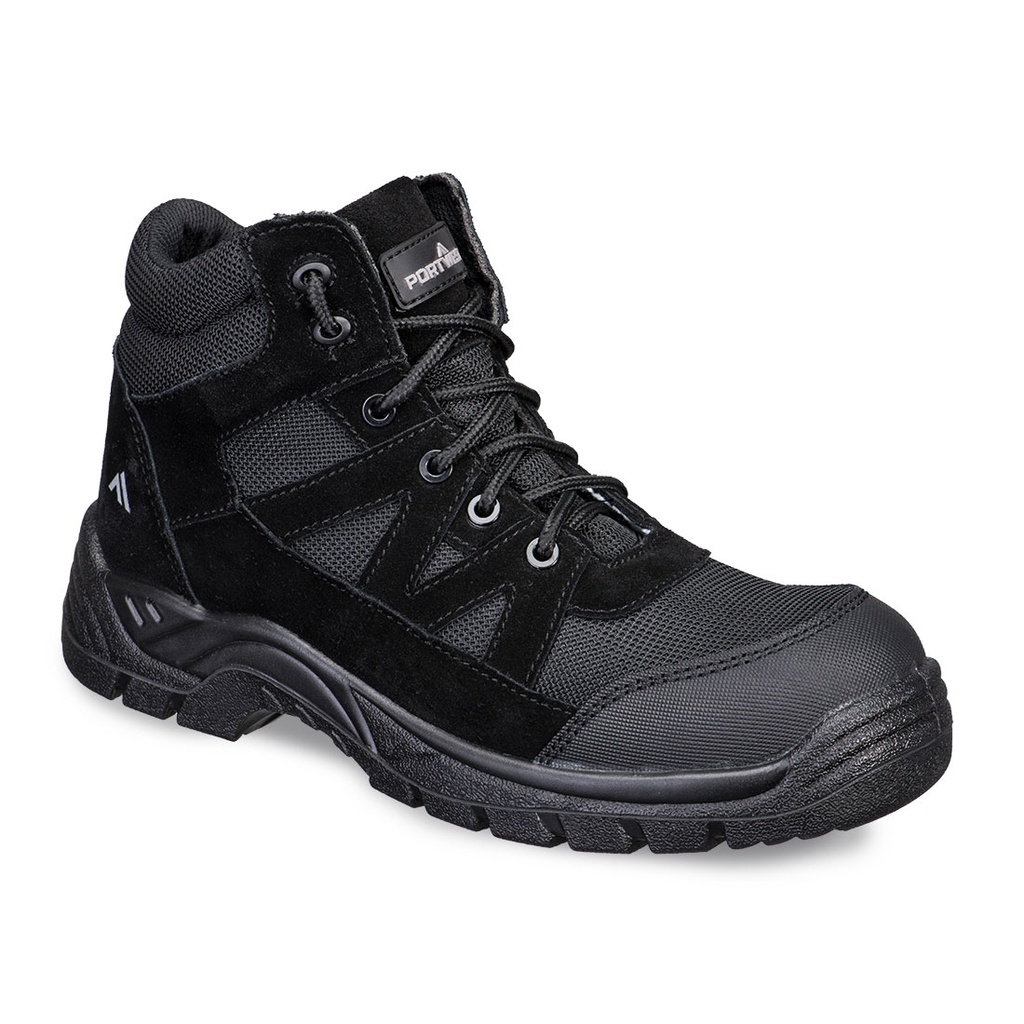 [FC20BKR36] Composite Textile and Suede Ankle Boot S1PL SR FO (36, Black)