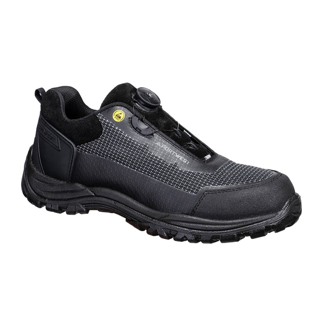[FE05BGY37] Girder Composite Low Shoe S3S ESD SR FO (37, Black/Grey)