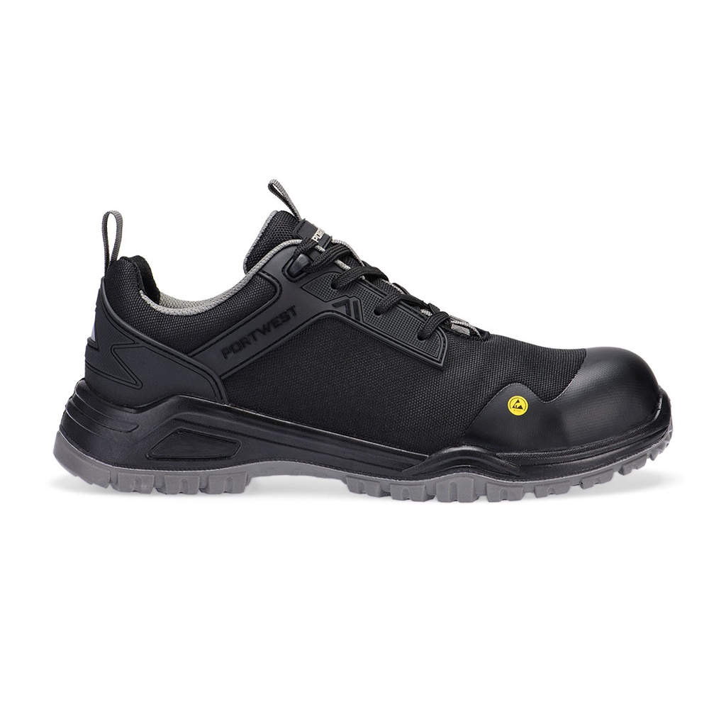 Composite Mesh Low Shoe S3S ESD SR FO (38, Black/Grey)