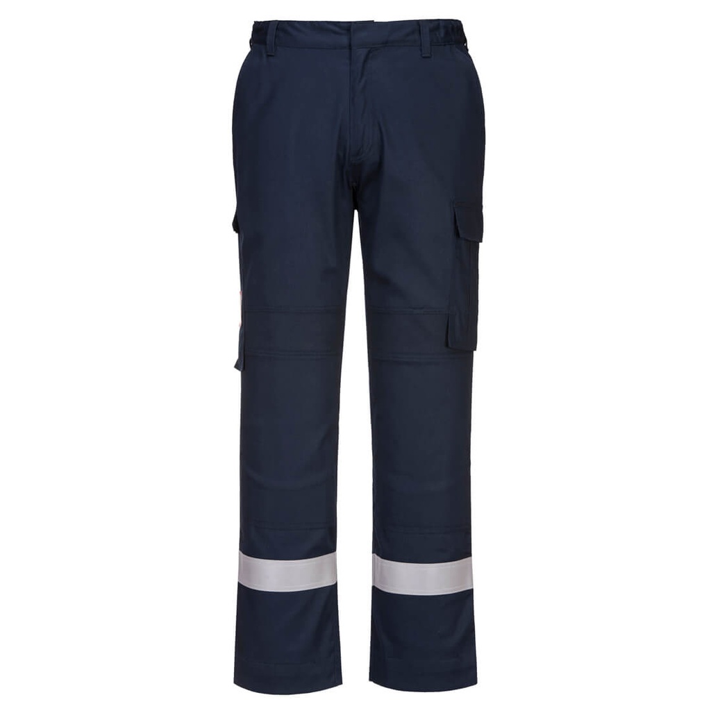 Bizflame Work Lightweight Stretch Panelled FR Trousers (S, Navy)