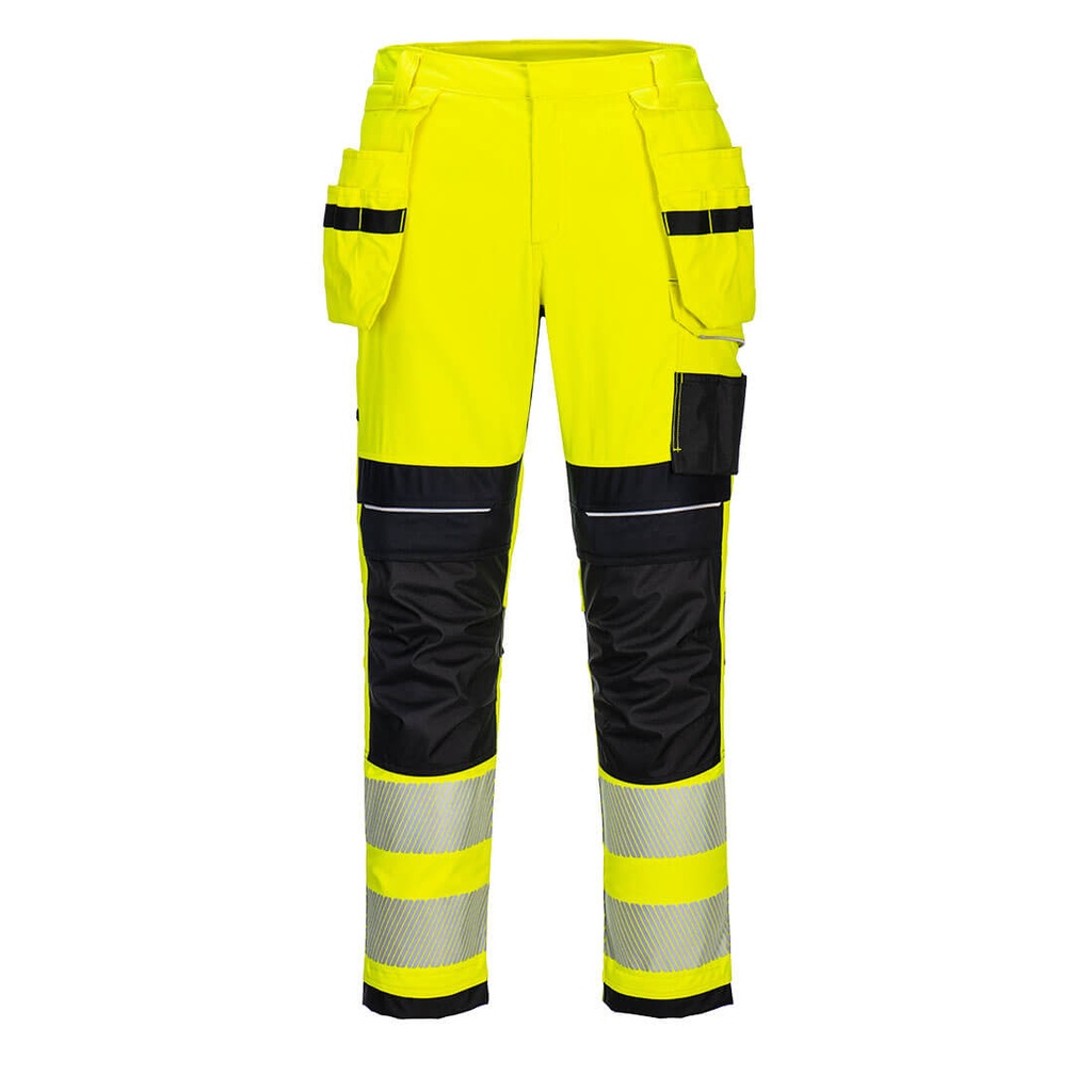 PW3 Modaflame Work Hi-Vis Holster FR Trousers (28, Yellow/Black)
