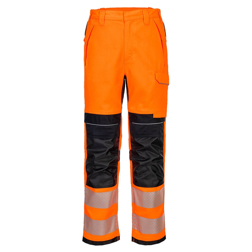 [FR414OBR26] PW3 Modaflame Work HVO Multi-Norm FR Trousers (26, Orange/Black)