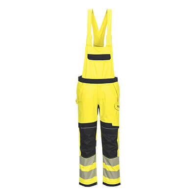 PW3 Modaflame Work Hi-Vis Multi-Norm FR Bib and Brace (S, Yellow/Black)