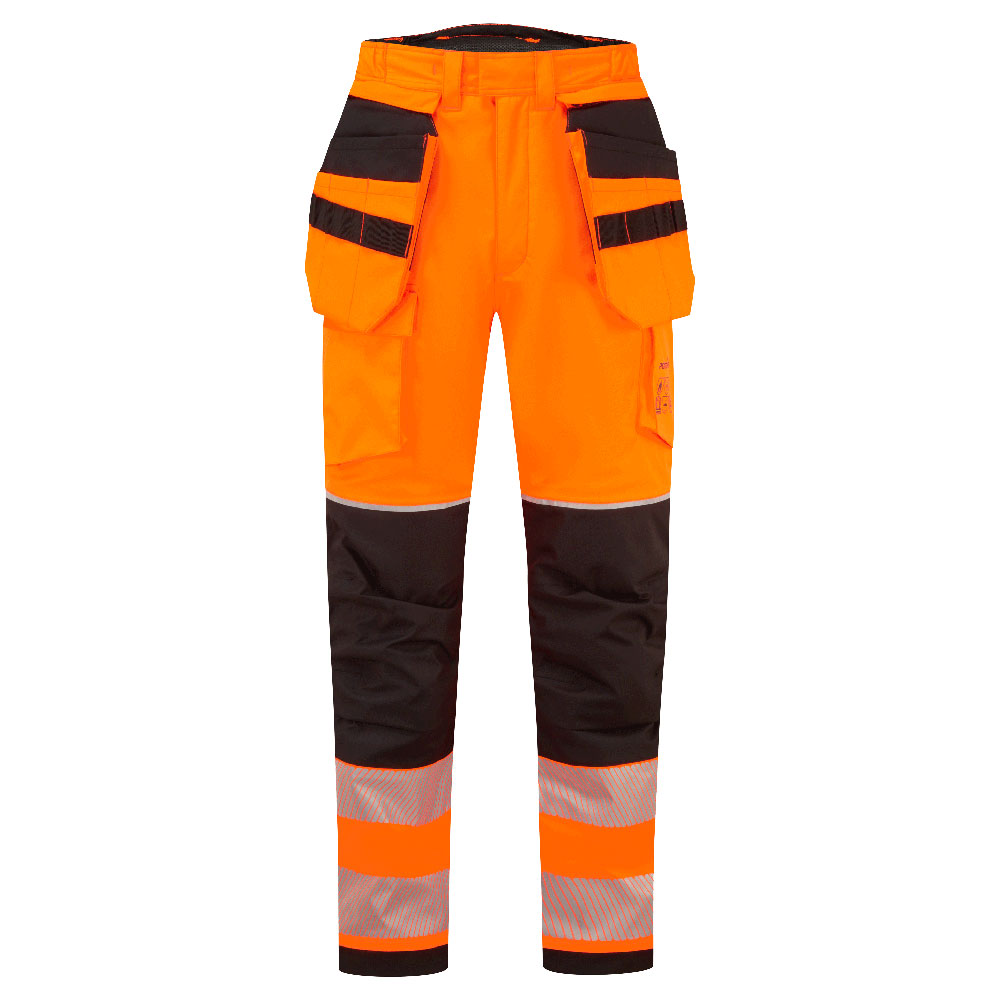 PW3 Modaflame Rain+ Hi-Vis FR Winter Holster Trousers (S, Yellow/Black)