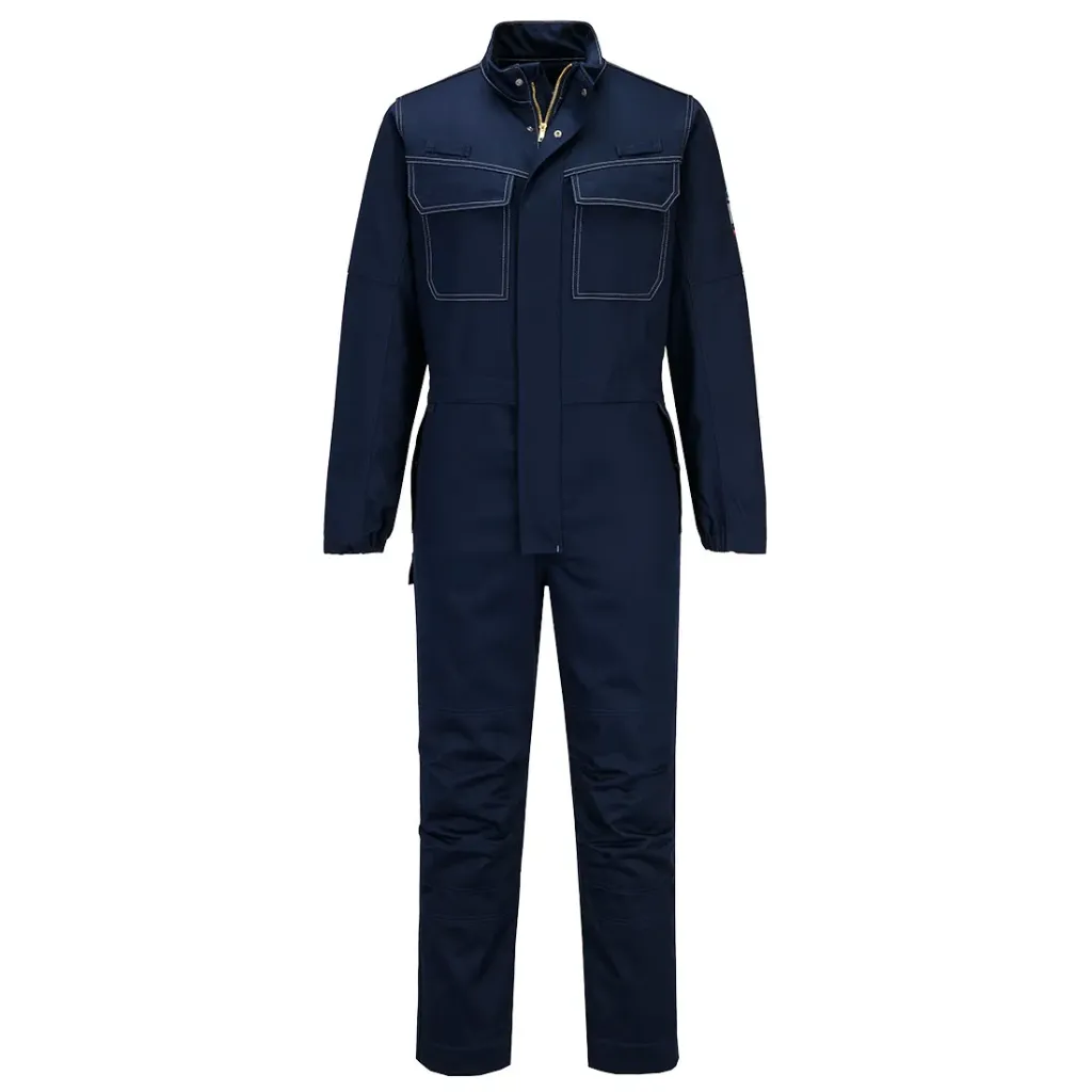 [FR527NVRS] Bizflame Work FR Coverall (S, Navy)