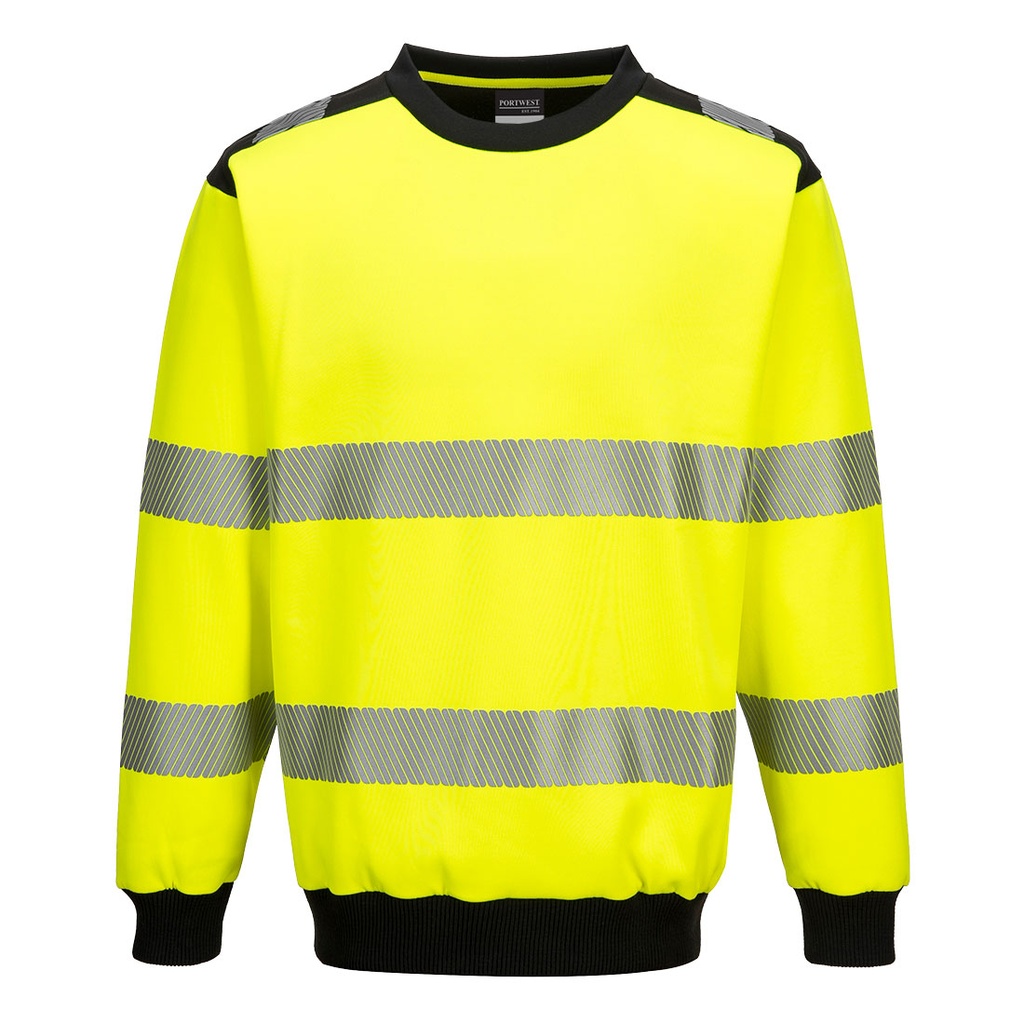[PW379YBRS] PW3 Hi-Vis Sweatshirt (Yellow/Black, S)