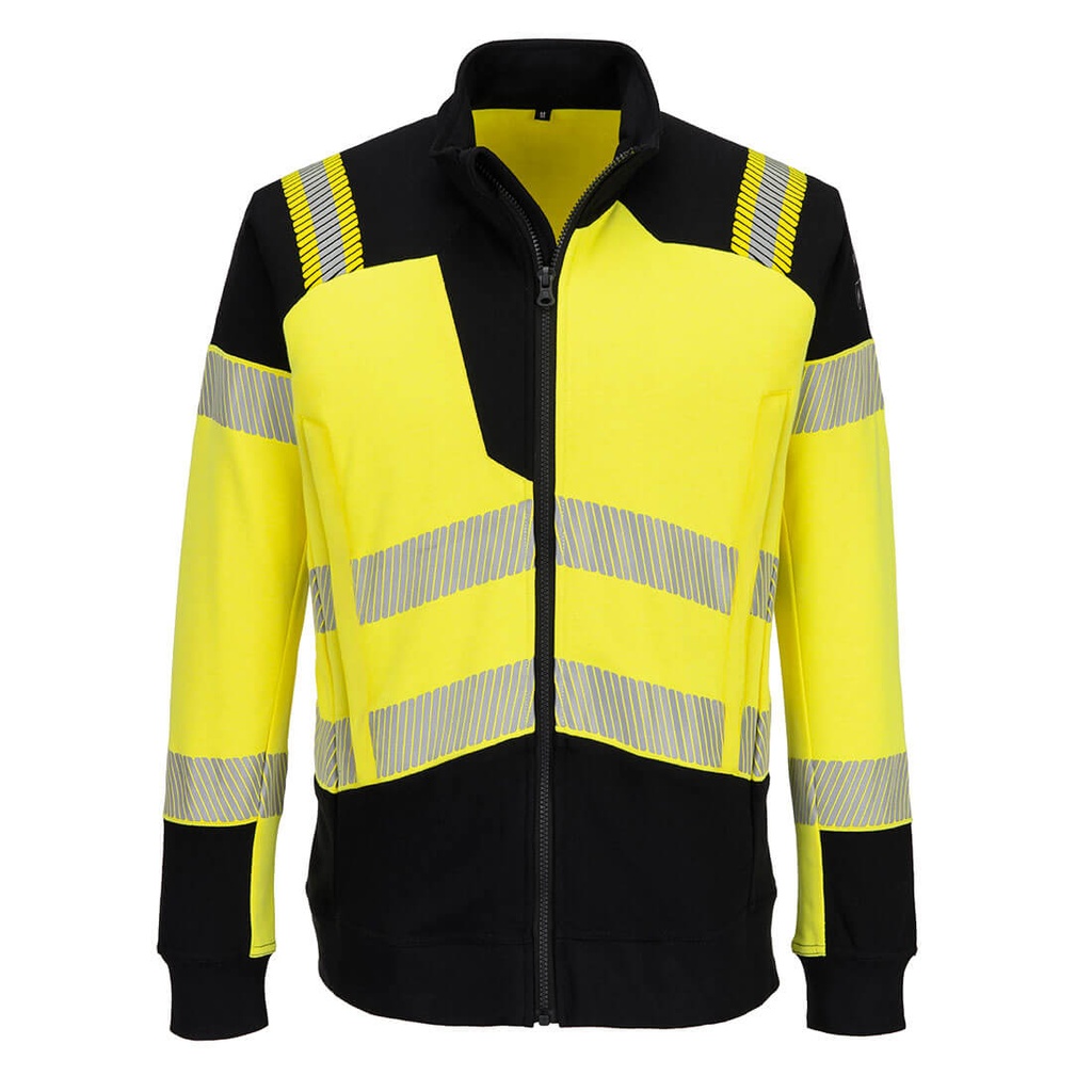 [FR717YBRS] PW3 Modaflame Knit Hi-Vis FR Full Zip Sweatshirt (S)