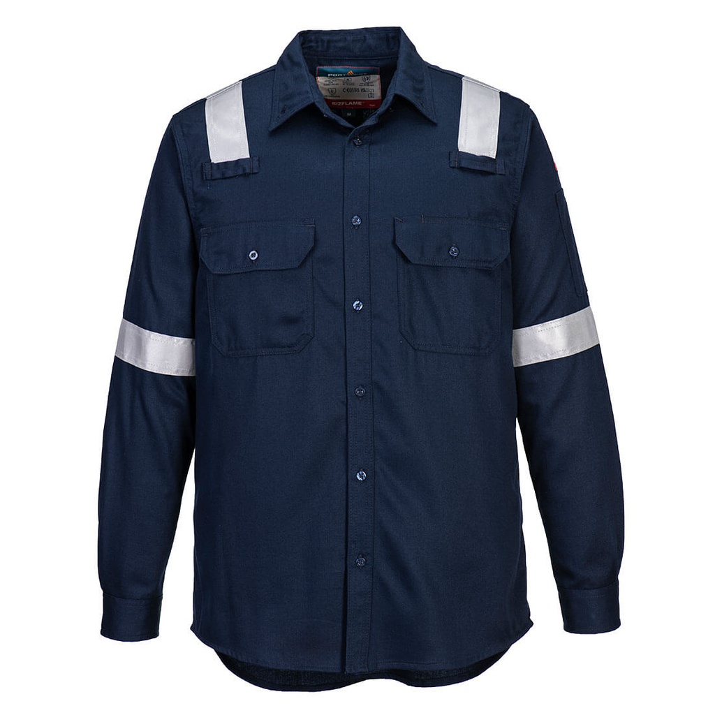 [FR720NARXS] Bizflame Work Lightweight FR Shirt (XS, Navy)