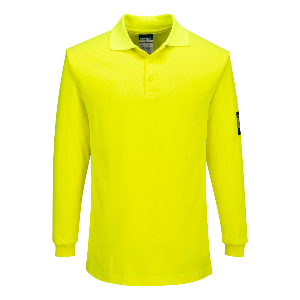 [FR805YERXS] Modaflame Knit FR Long Sleeve Polo Shirt (XS)