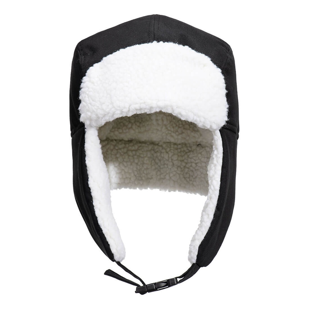 [HA33BKR] Sherpa Lined Trapper Hat (Black)