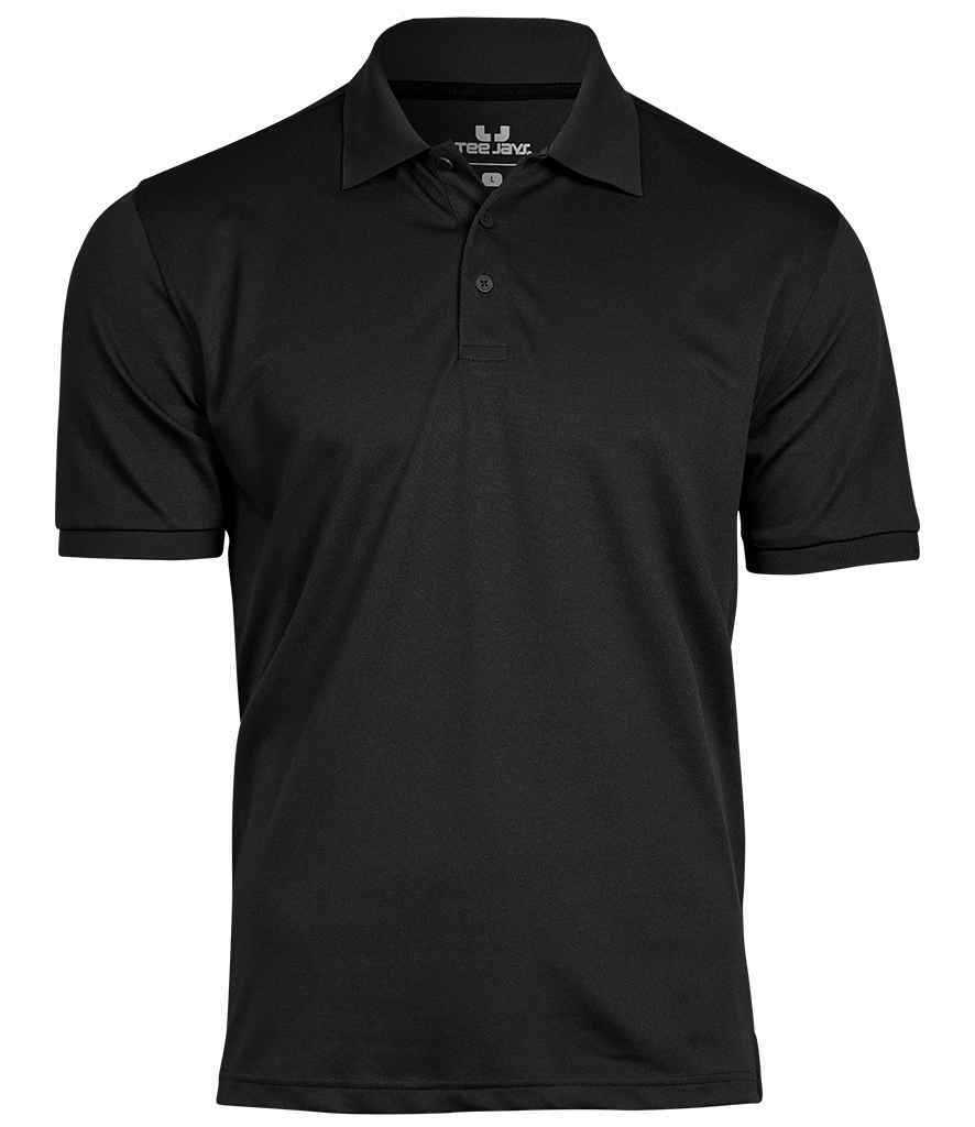 [T7000 BLK S] Tee Jays Club Polo Shirt (S, Black)