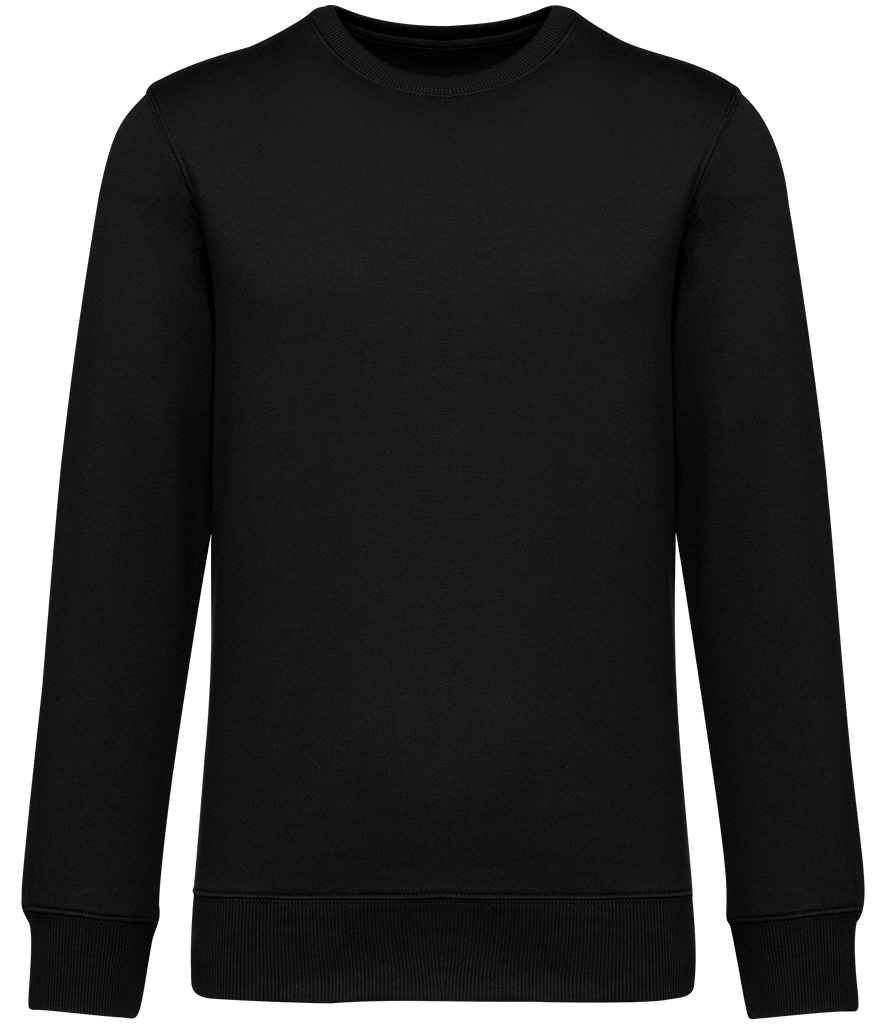 [NS430 BLK XXS] Native Spirit Unisex French Terry Crew Neck Sweatshirt (XXS, Black)