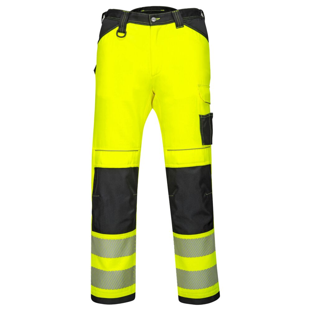 [PW340YBS28] PW3 Hi-Vis Work Trousers (Yellow/Black, 28)