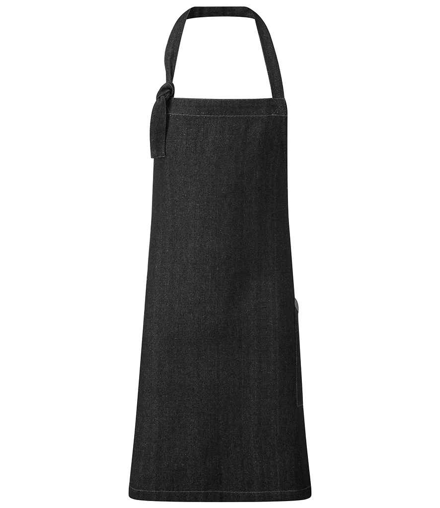 [PR122 BDM ONE] Premier Regenerate Bib Apron (Black Denim)