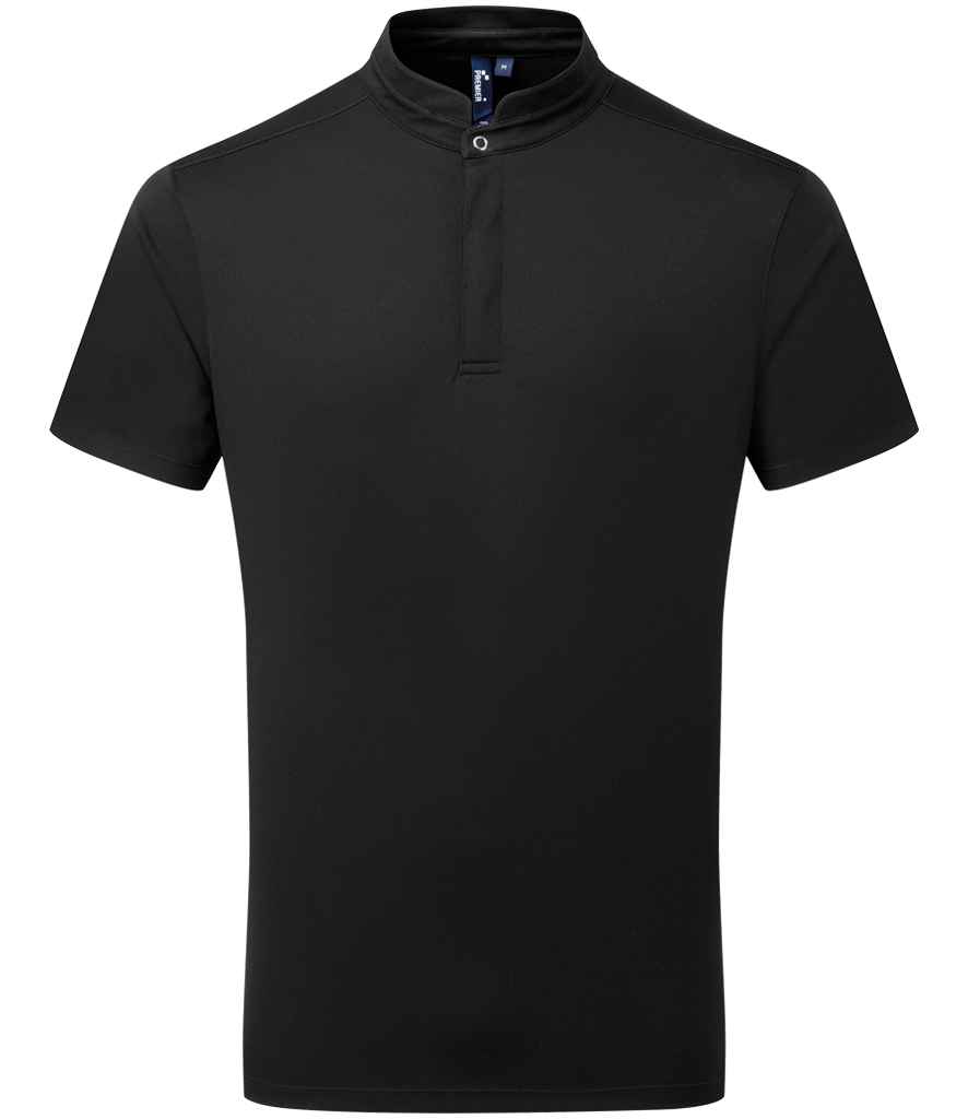 [PR646 BLK XS] Premier Essential Coolchecker® Short Sleeve Chef's Shirt (XS, Black)