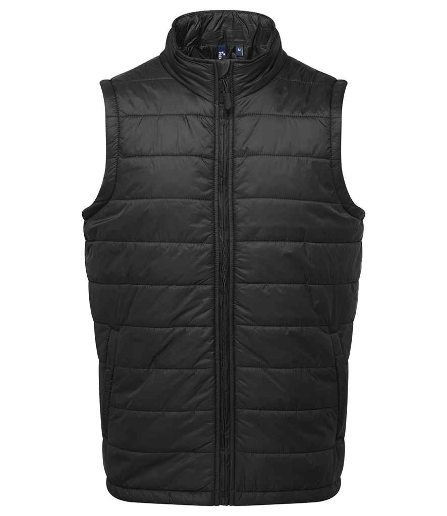 [PR811 BLK S] Premier Recyclight® Padded Gilet (S, Black)