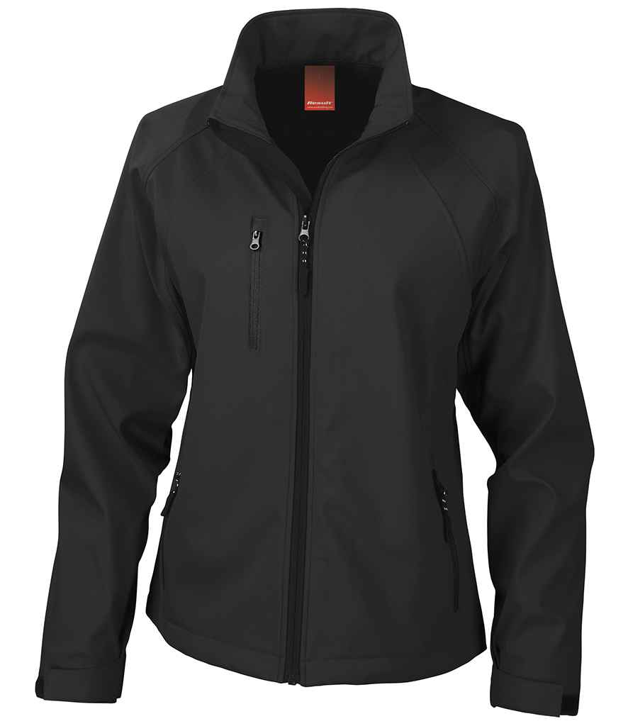 [RS128F BLK XS] Result Ladies Base Layer Soft Shell Jacket (XS, Black)
