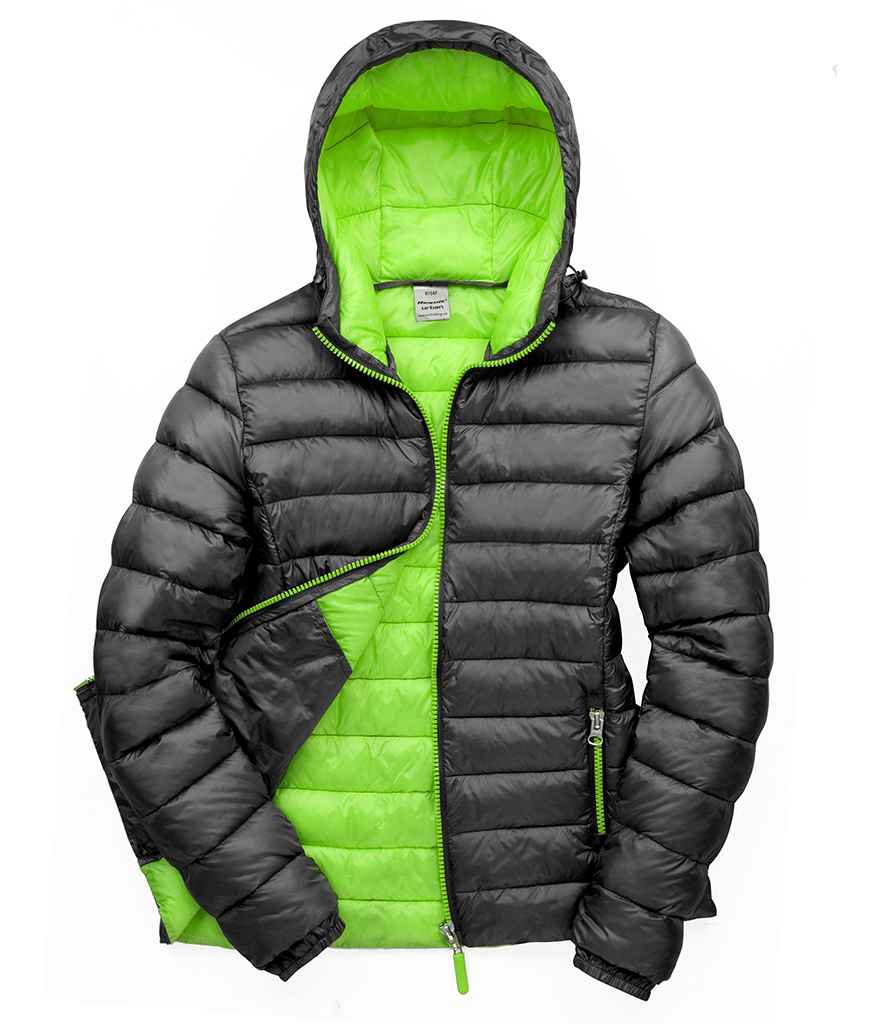 [RS194F BK/LM XS] Result Urban Ladies Snow Bird Padded Jacket (XS, Black/Lime Green)