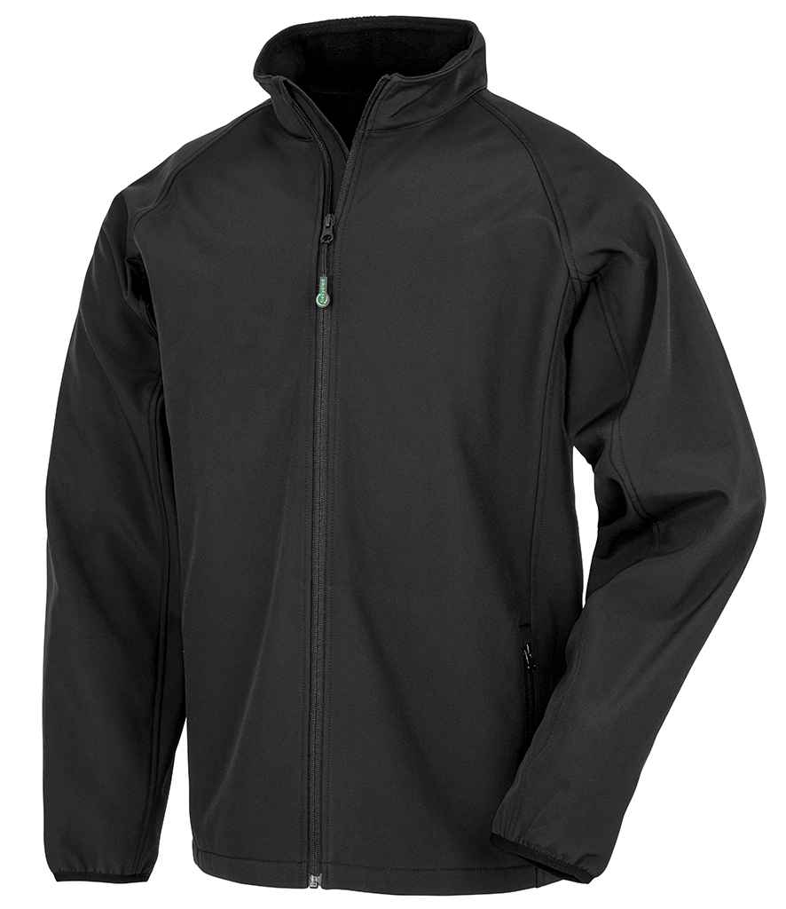 [RS901M BLK S] Result Genuine Recycled Printable Soft Shell Jacket (S, Black)