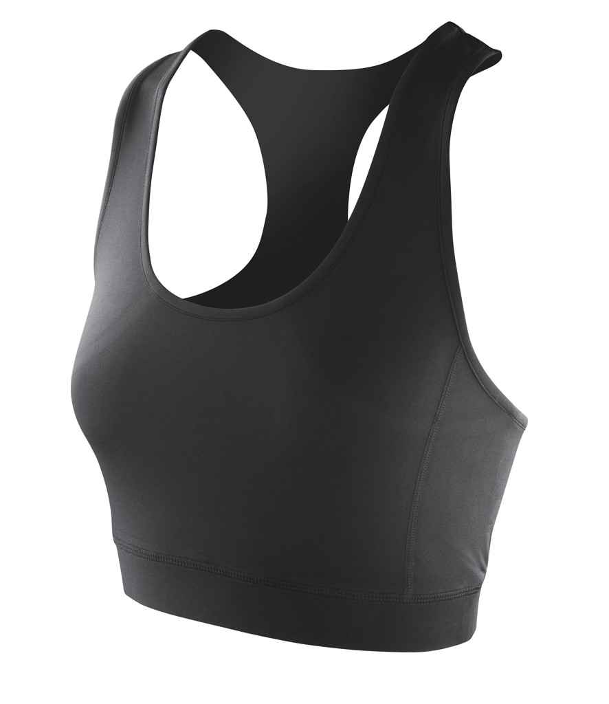 [SR282F BLK XXS] Spiro Impact Ladies Softex® Crop Top (XXS)