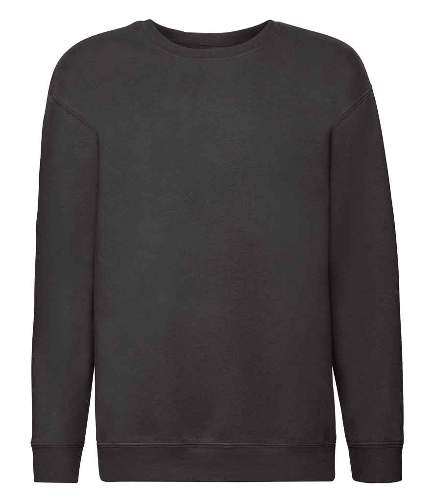 [SSE9B BLK 3-4] Fruit of the Loom Kids Premium Drop Shoulder Sweatshirt (3-4, Black)