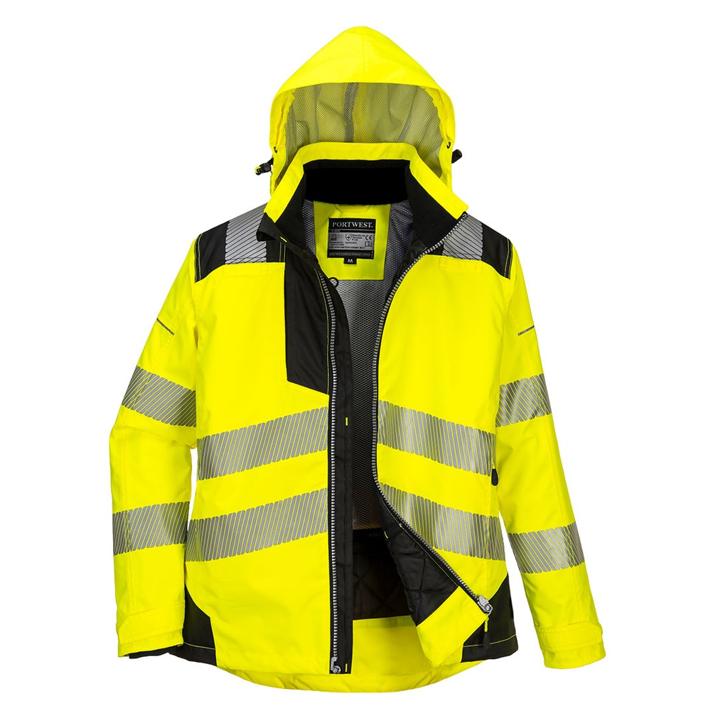 [PW382YBRXS] PW3 Hi-Vis Women's Winter Jacket (Yellow/Black, XS)