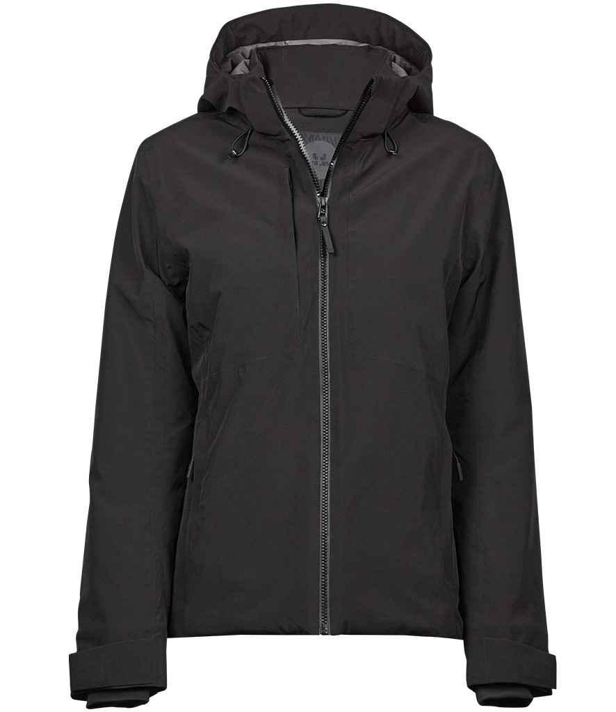 [T9681 BLK S] Tee Jays Ladies All Weather Winter Jacket (S, Black)