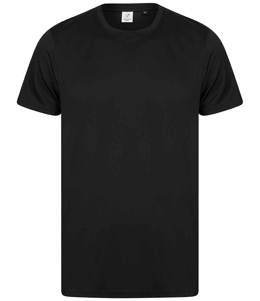 [TL545 BLK XS] Tombo Unisex Recycled Performance T-Shirt (XS, Black)
