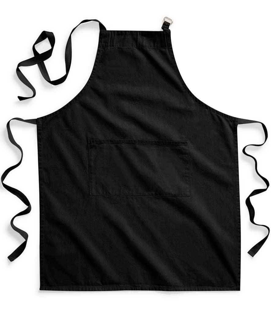 [W364 BLK ONE] Westford Mill Fairtrade Adult Craft Apron (Black)