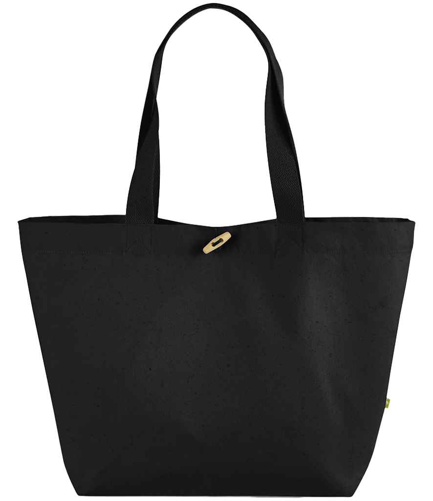 [W850 BLK ONE] Westford Mill EarthAware® Organic Marina Tote Bag (Black)