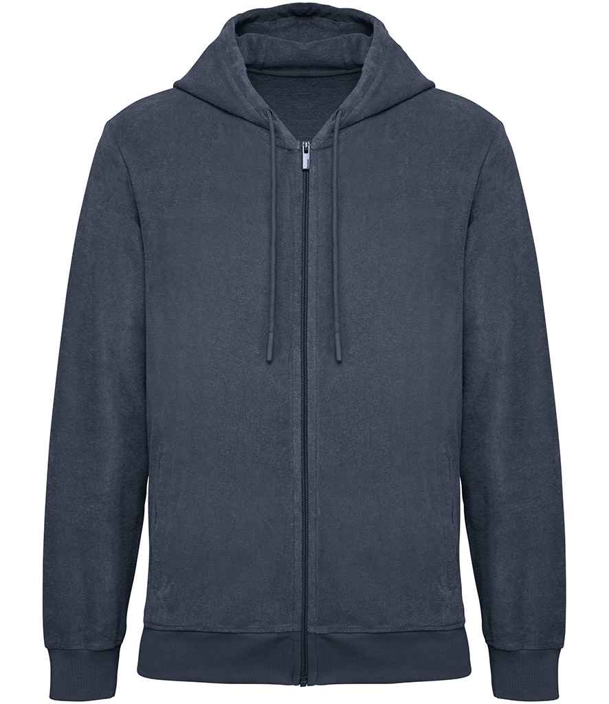 [NS419 ORK XS] Native Spirit Terry Towel Full Zip Hooded Sweatshirt (XS, Organic Khaki)