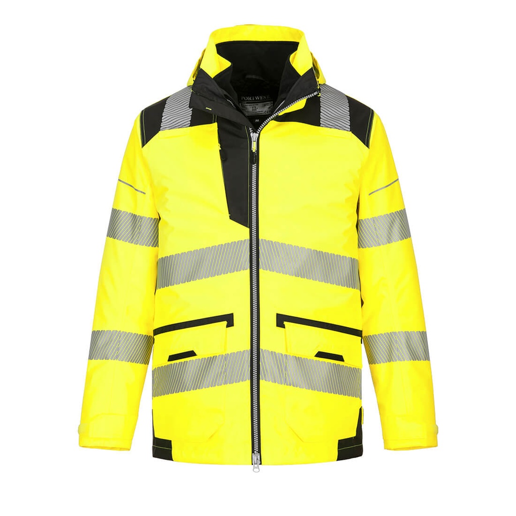 [PW367YBRS] PW3 Hi-Vis Breathable 5-in-1 Jacket (Yellow/Black, S)