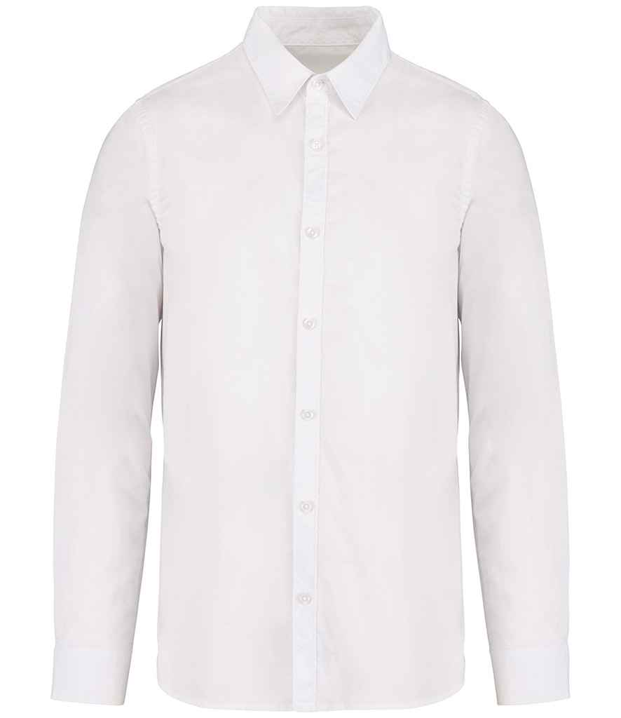 [NS502 WNV S] Native Spirit Washed Long Sleeve Shirt (S, Washed Navy)