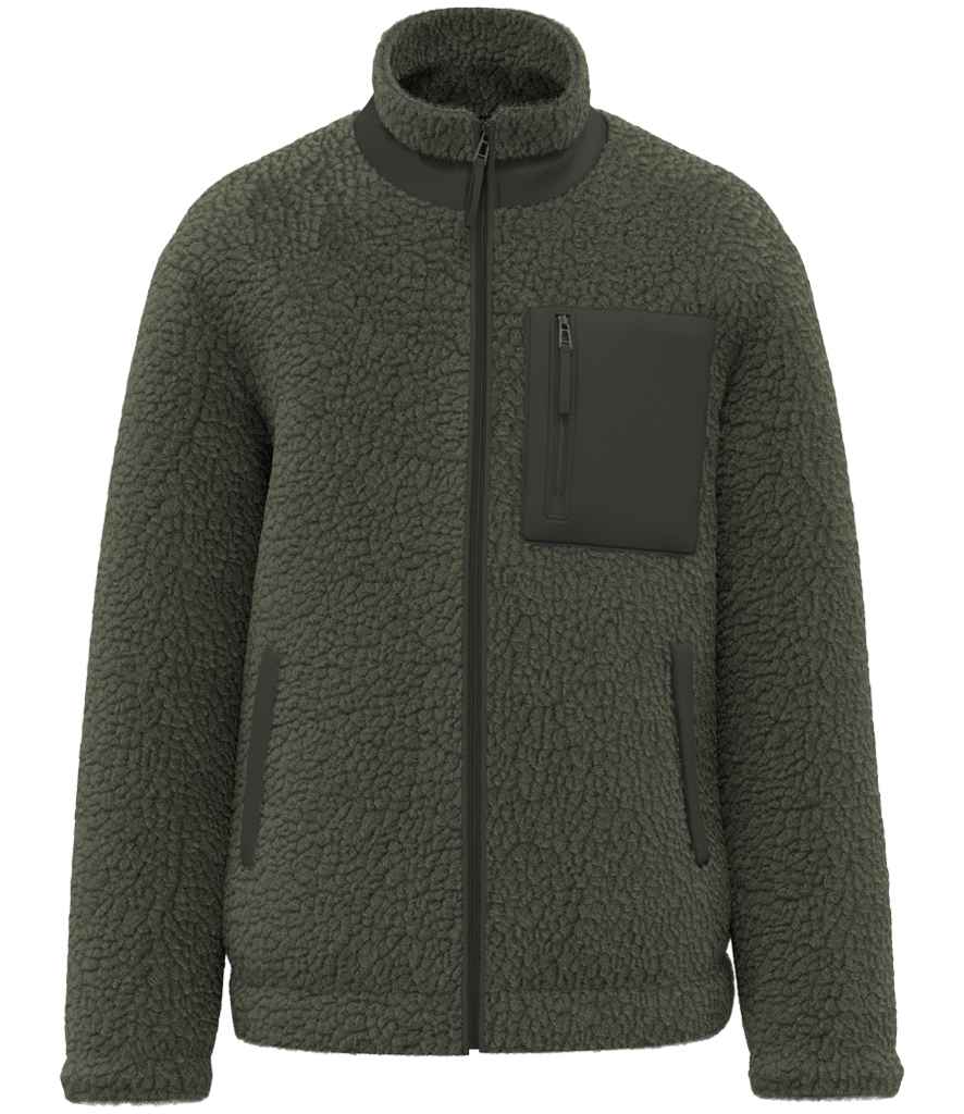 [NS604 BLK XXS] Native Spirit Unisex Sherpa Jacket (XXS)