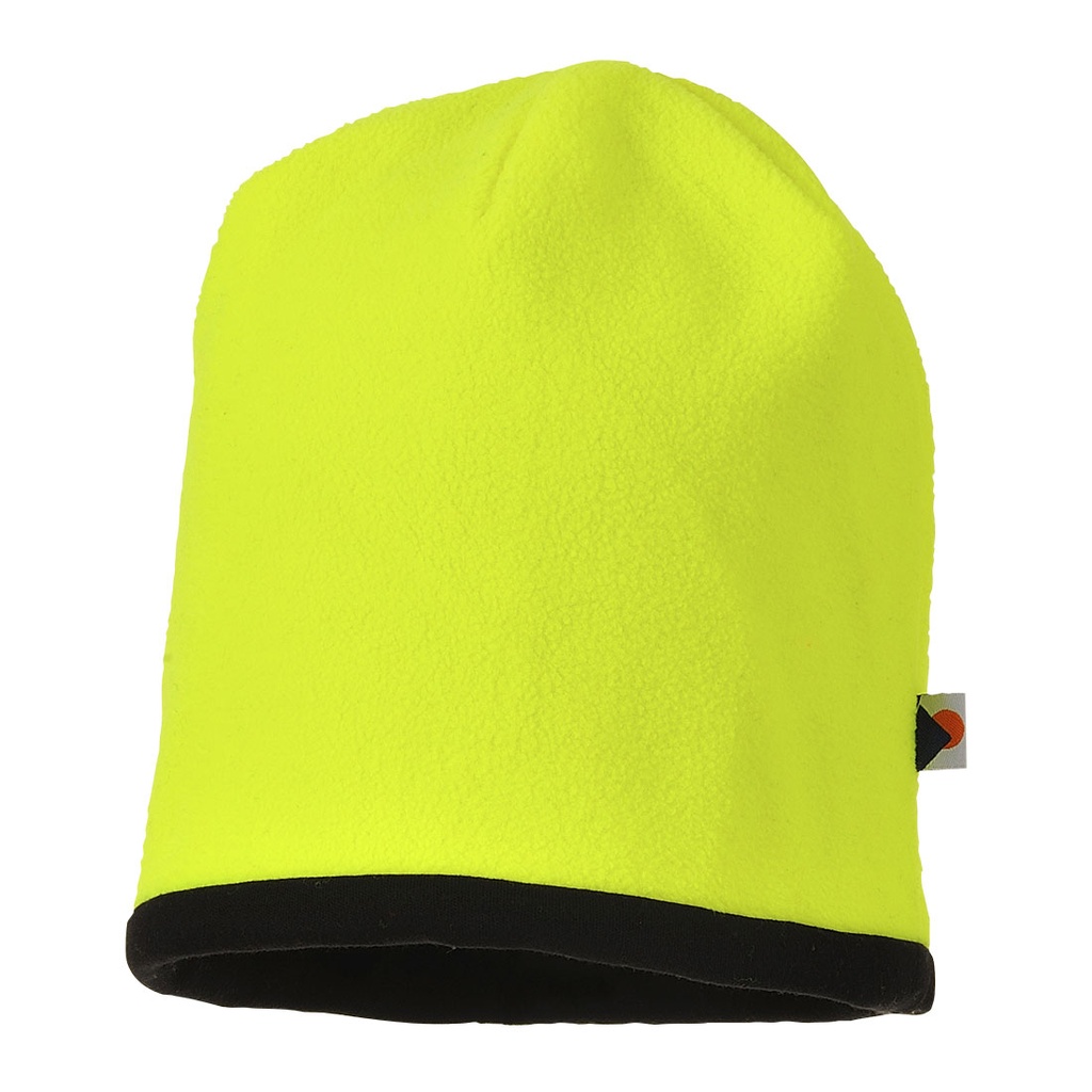 [HA14YBR] Reversible Hi-Vis Beanie Hat (Yellow/Black)