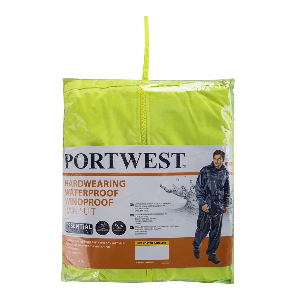 [L440YERS] Essentials Rainsuit (2 Piece Suit) (Yellow, S)