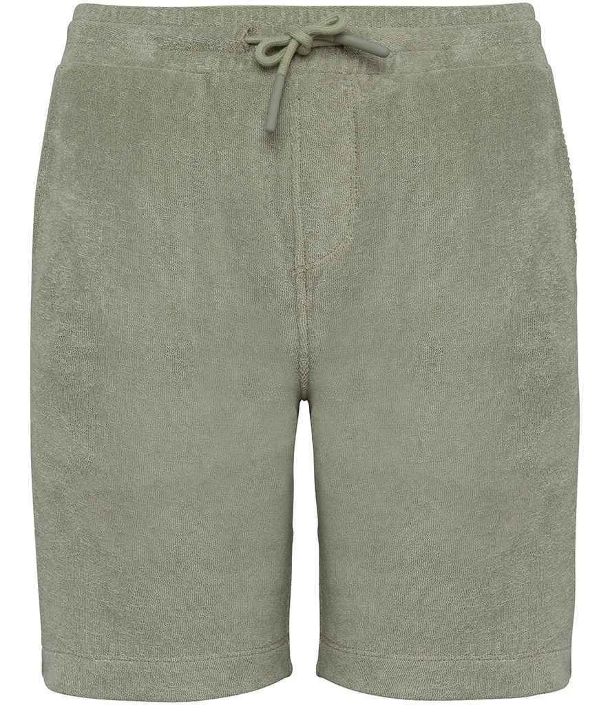 [NS718 ALG 4-6] Native Spirit Kids Drawcord Terry Towel Shorts (4-6, Almond Green)